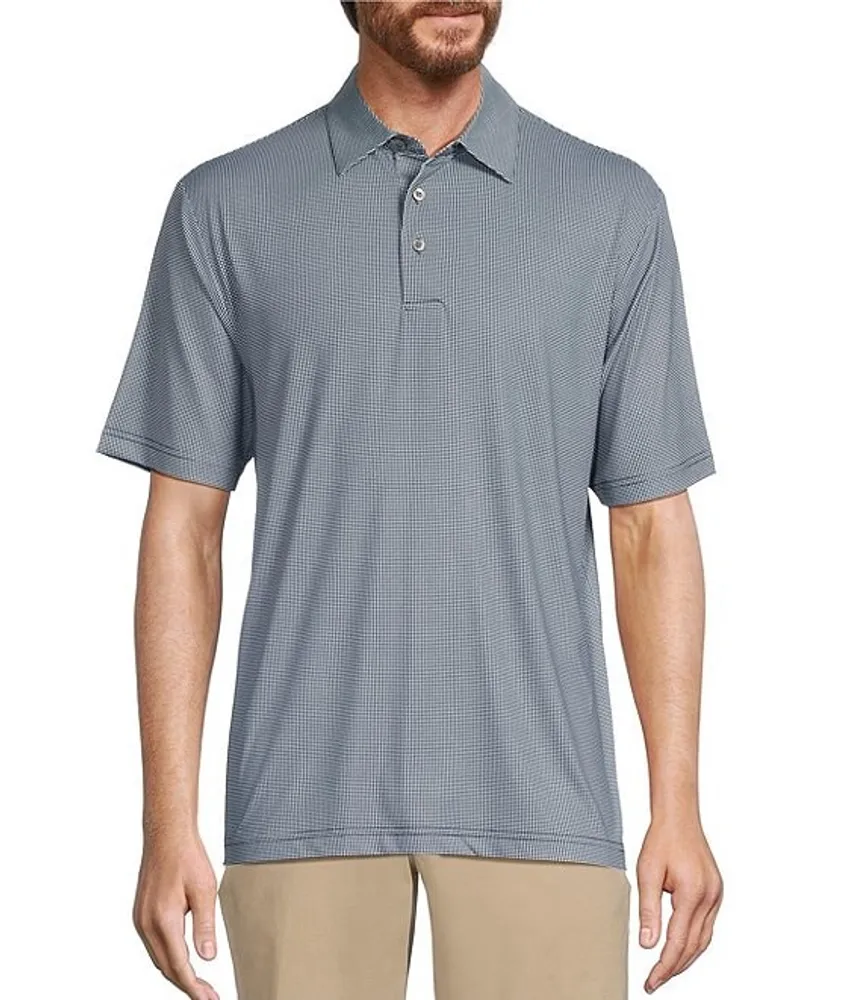 Roundtree Yorke Performance Short Sleeve Mini Gingham Print