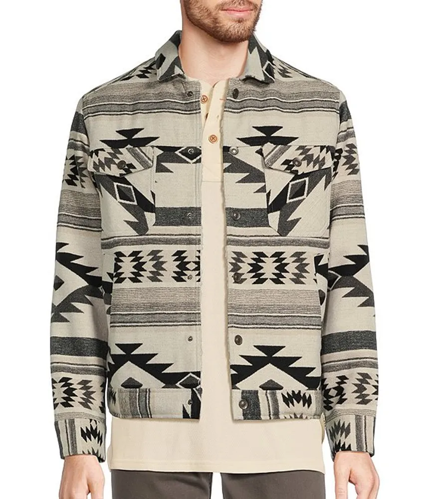 Rowm The Lodge Collection Drifter Southern Print Fleece Lined Trucker ...