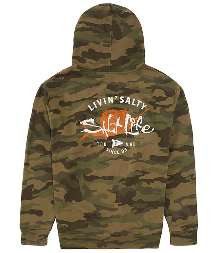 Salt life skull hot sale and hooks hoodie