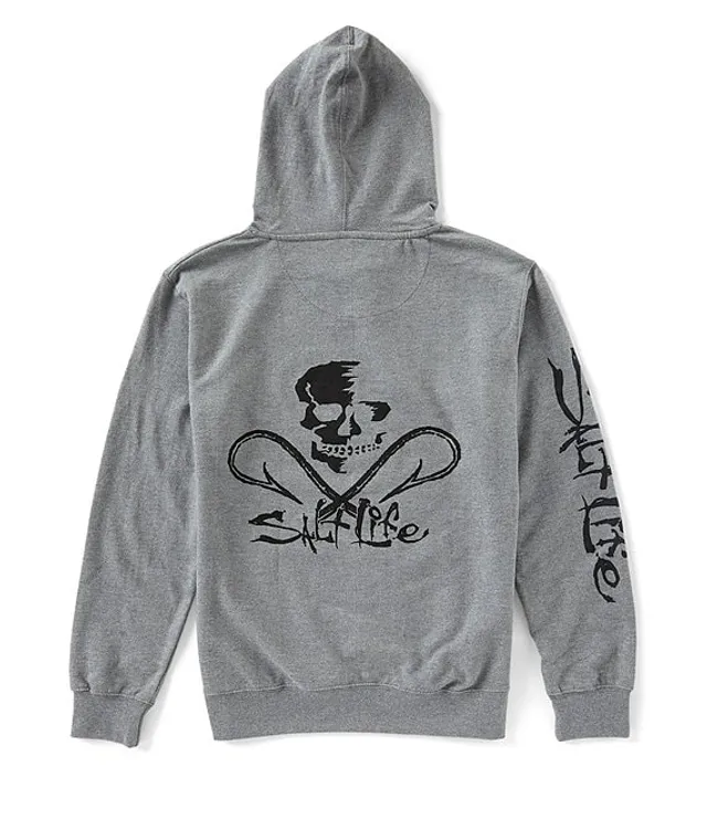 Salt life skull clearance and hooks hoodie