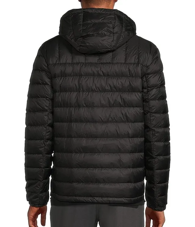 Solaris Reflective Heathered Colorblock Hooded Puffer Jacket