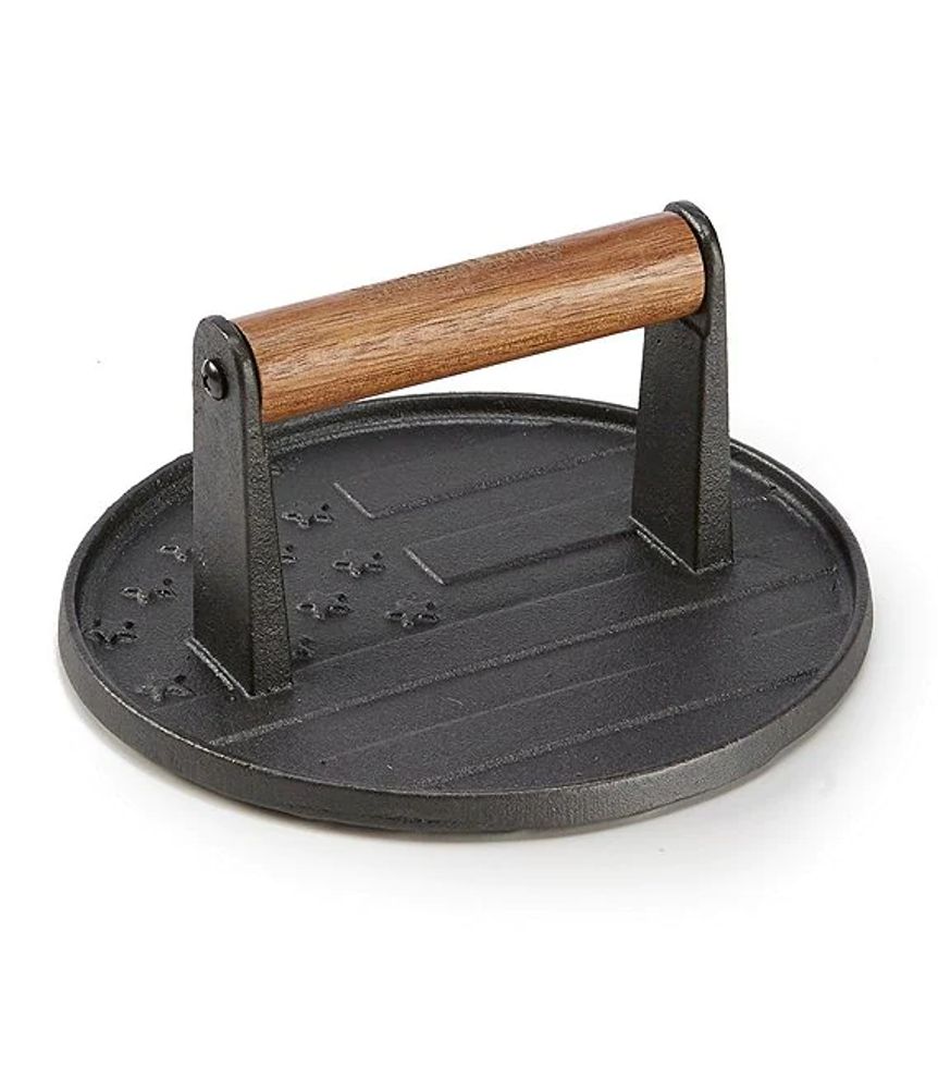 Southern Living Cast Iron Round Grill Press Brazos Mall