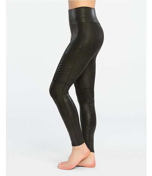 Spanx Vegan Leather Moto Leggings Brazos Mall