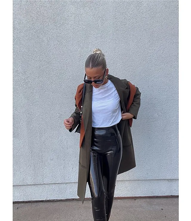 Spanx faux discount leather leggings dillards