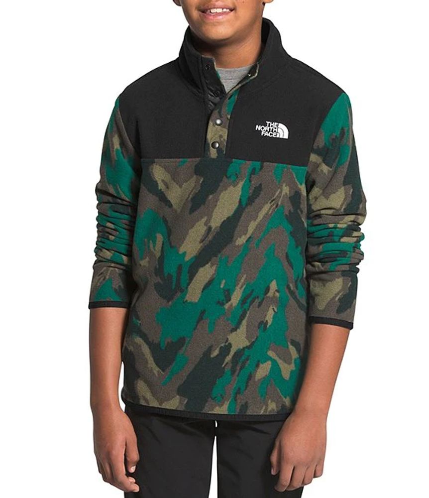 The North Face Little/Big Boys 5-20 Mountain Camo Glacier 1/4 Snap