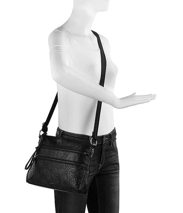 The Sak Reseda Double Zip Top Leather Crossbody Bag Alexandria Mall