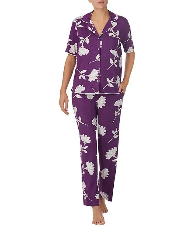 Tommy Bahama Knit Tropical Print Square Neck Midi Nightgown