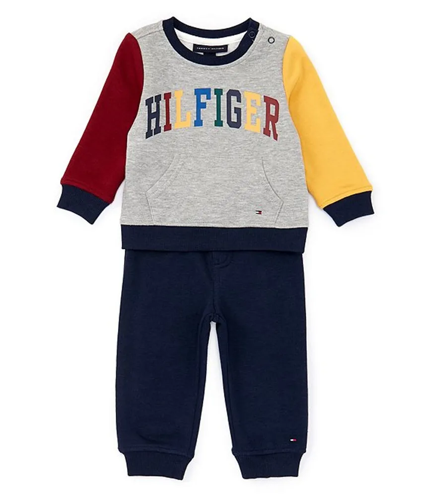 Tommy Hilfiger Baby Boys 12 24 Months Long Sleeve Logo Color Block