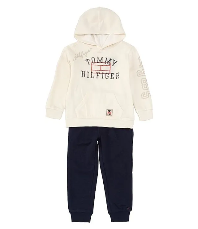 Tommy Hilfiger Little Boys 2T 4T Long Sleeve Logo Fleece Hoodie