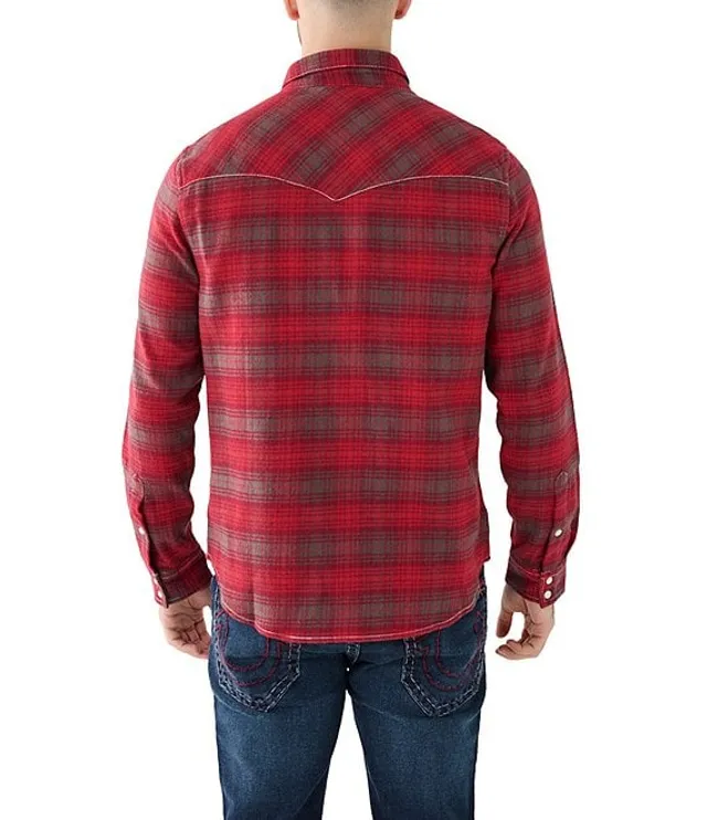 True religion deals plaid western shirt