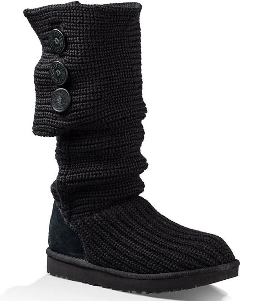 ugg logo knit boots