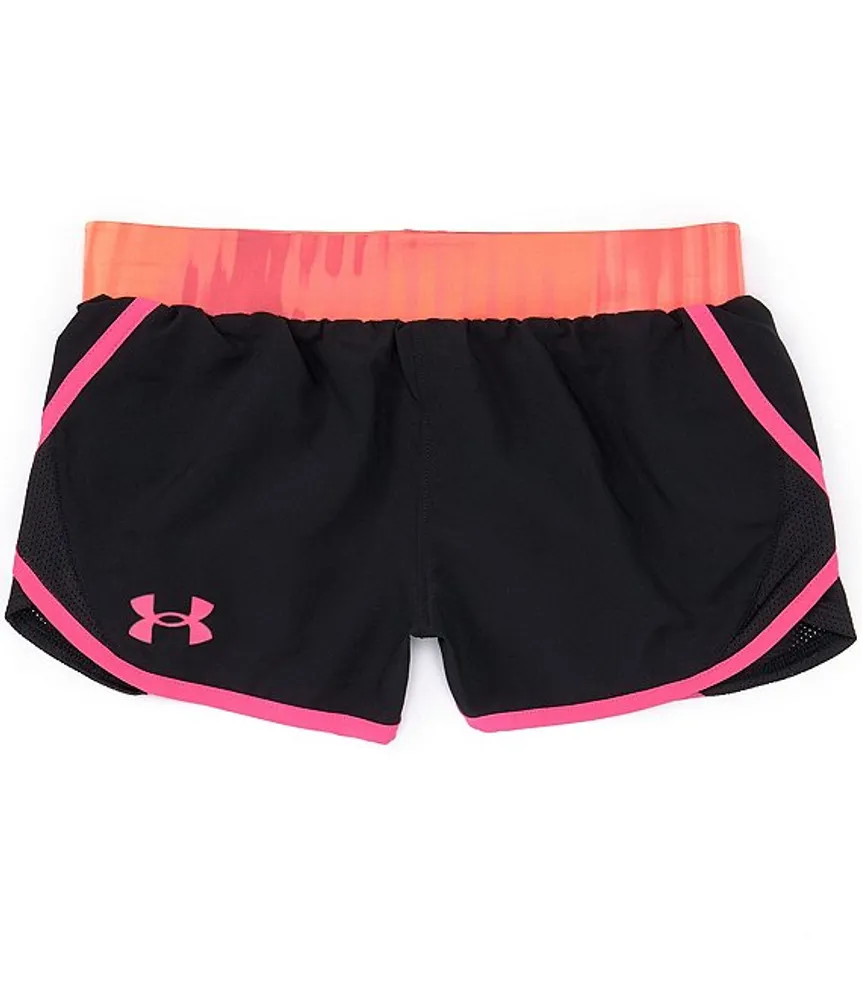 Under Armour Big Girls 7 16 UA Fly By Printed Short CoolSprings