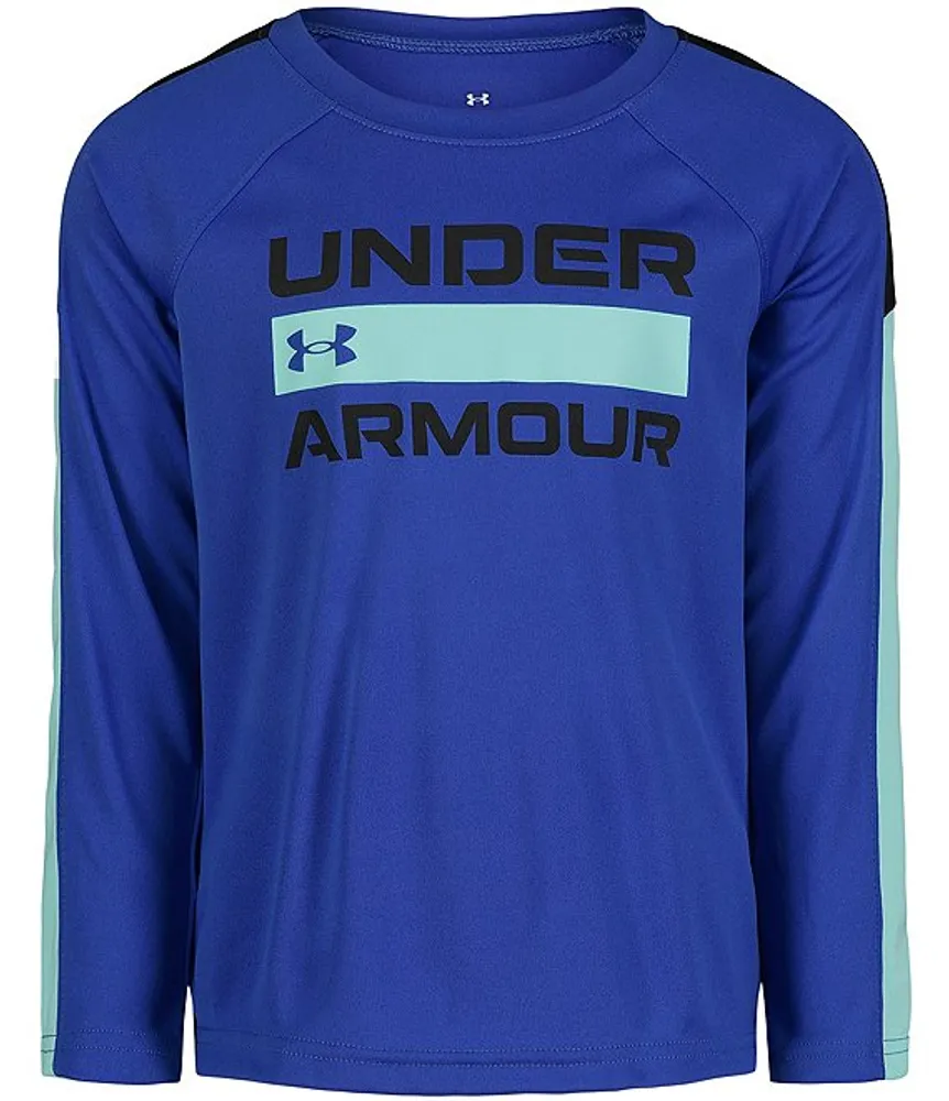 Under Armour Little Boys 2T 7 Long Sleeve Lumi Wordmark T Shirt
