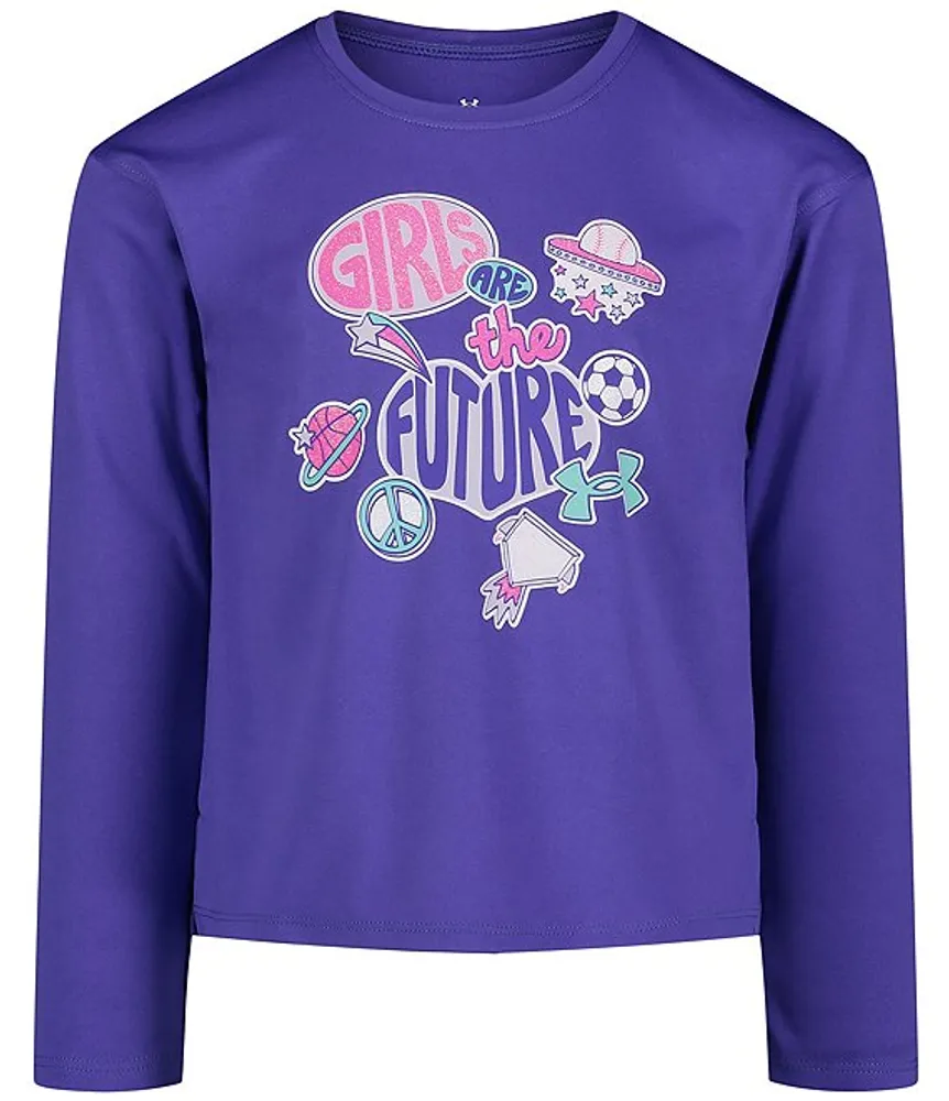 Girls under armour long deals sleeve shirts