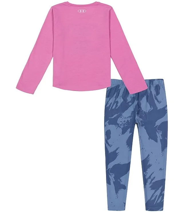 Under Armour Little Girls 2T 6X Long Sleeve Plume Wave Icon T