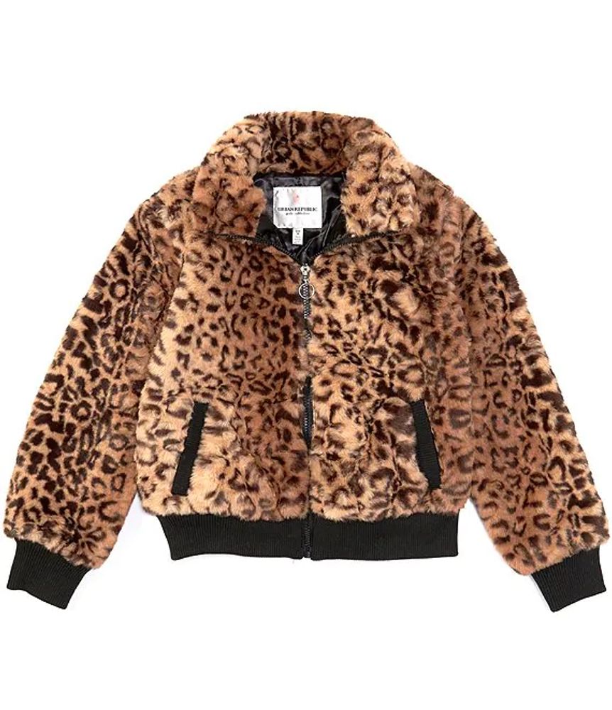 Furry animal shop print bomber jacket