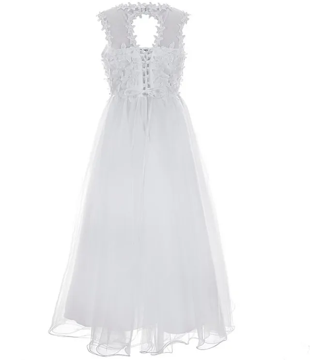 Us angels cap sale sleeve illusion lace dress