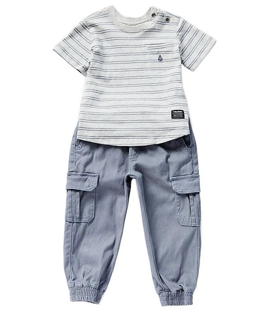 Volcom Baby Boys 12 24 Months Short Sleeve Striped Jersey T Shirt