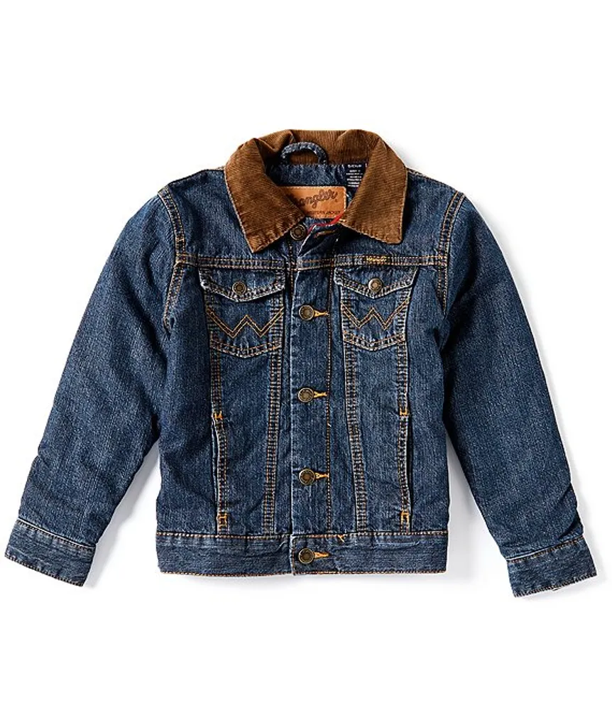 Wrangler denim jacket discount with corduroy collar