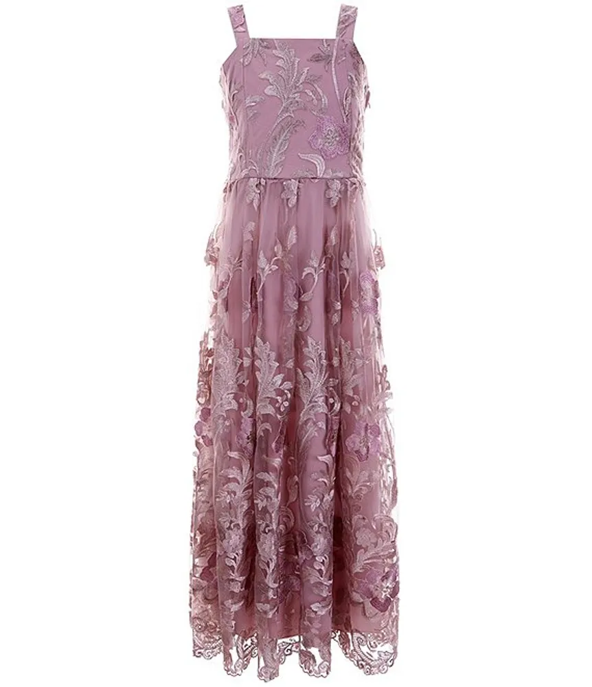 Xtraordinary Big Girls 7 16 Sleeveless Embroidered Long Dress