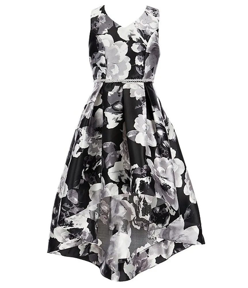 Xtraordinary Big Girls 7 16 Sleeveless Floral Printed High Low Hem