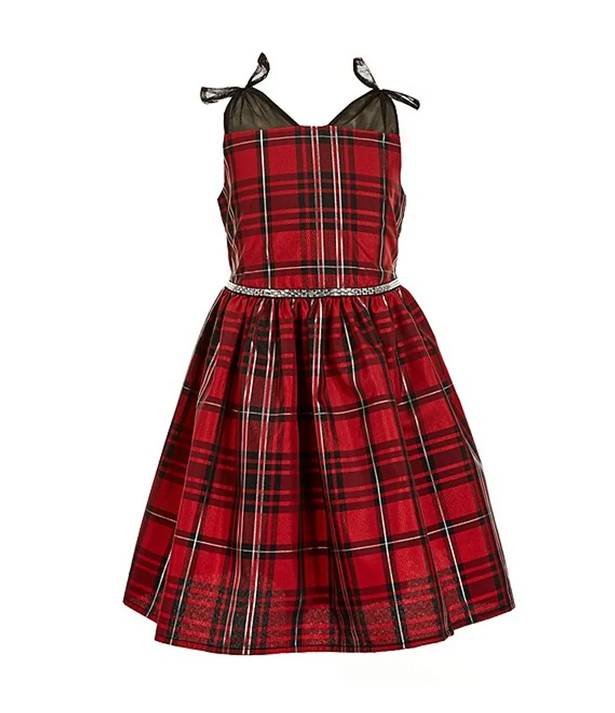 Xtraordinary Little Girls 2T 6X Sleeveless Plaid Fit And Flare