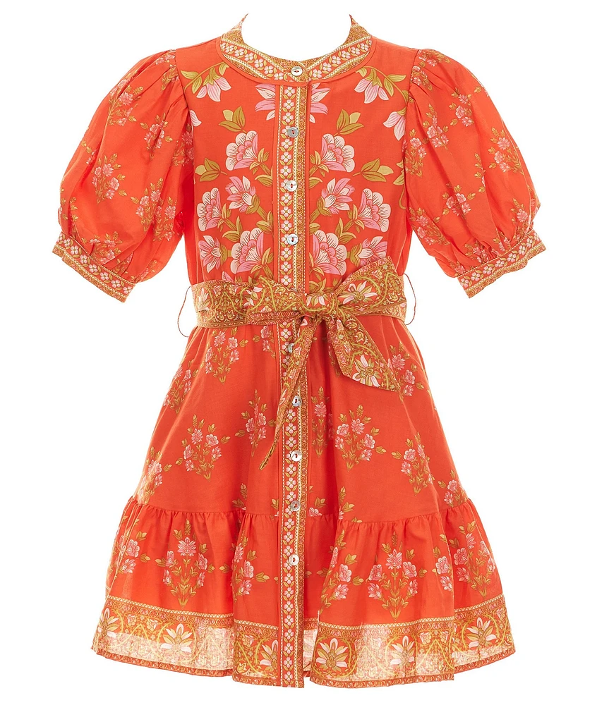 A Loves A Big Girls 7-16 Bubble Sleeve Floral Dress | The