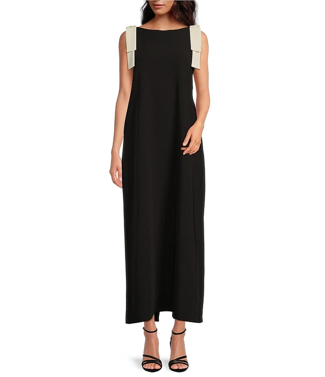 ASTR The Label Alisanne Boat Neck Sleeveless V-Back Bow