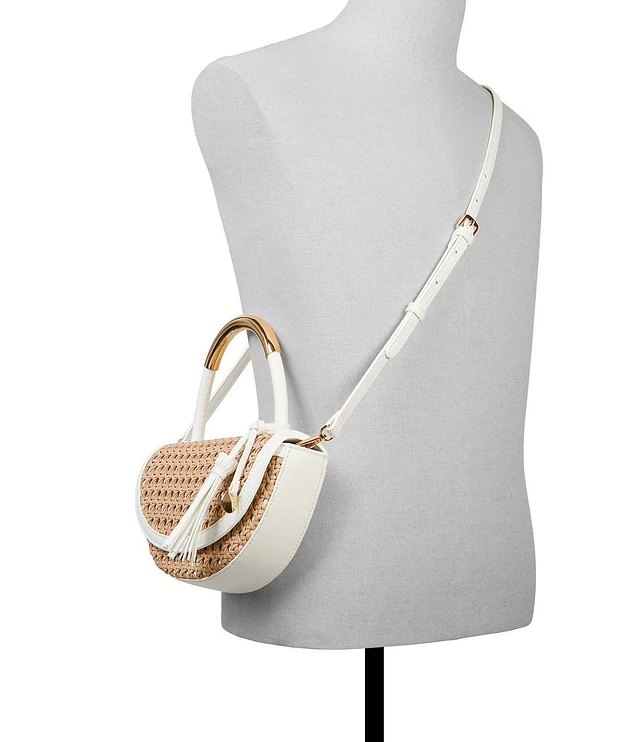 注目アイテム★【ALDO】Arinella Rattan トップ ハンドル バッグ ALDO Arinella Rattan Contrast Trim Bag | Dillard's