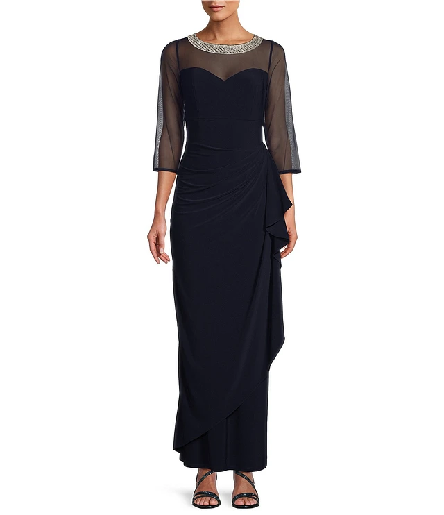 Alex evenings ruched dress best sale