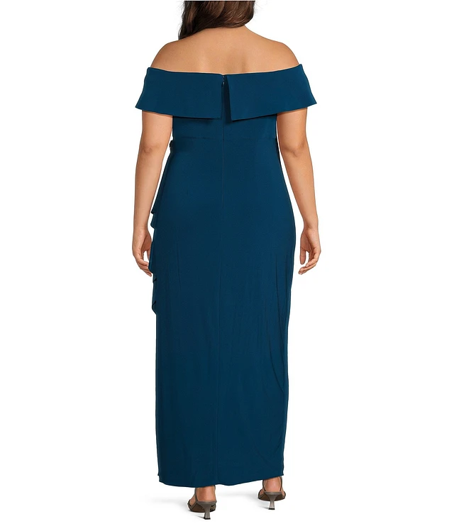Alex evenings side ruched embellished cuff gown top