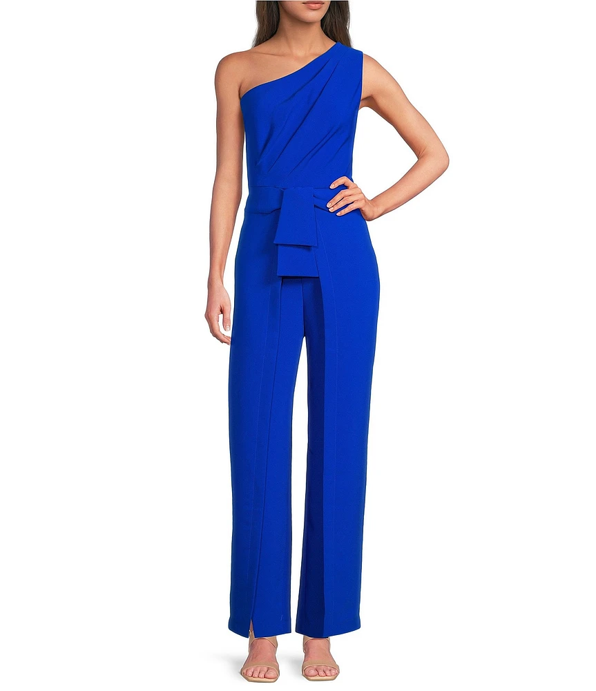Mako Taka さま Alex Marie Aliza One Shoulder Wide Leg Crepe Jumpsuit