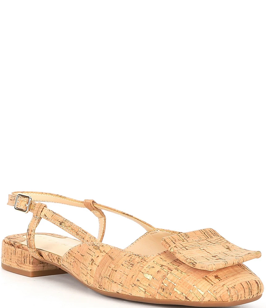 Alex Marie Micah Metallic Cork Ornament Slingback Flats | Liberty