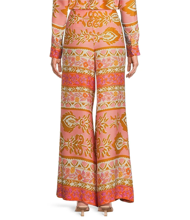 Alex Marie Rae Twill Wide Leg Palazzo Coordinating Pants at