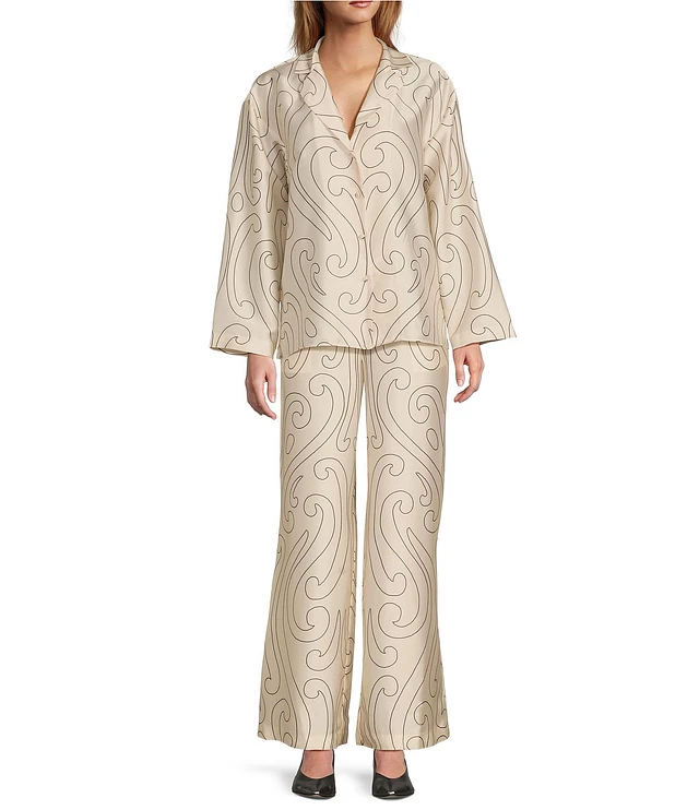 Antonio Melani x Elizabeth Damrich Dali Printed Satin Twill Flat