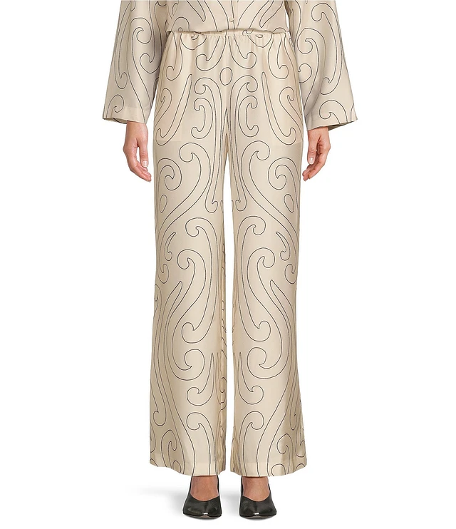 Antonio Melani x Elizabeth Damrich Dali Printed Satin Twill Flat