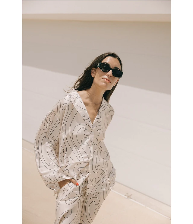 Antonio Melani x Elizabeth Damrich Dali Printed Satin Twill