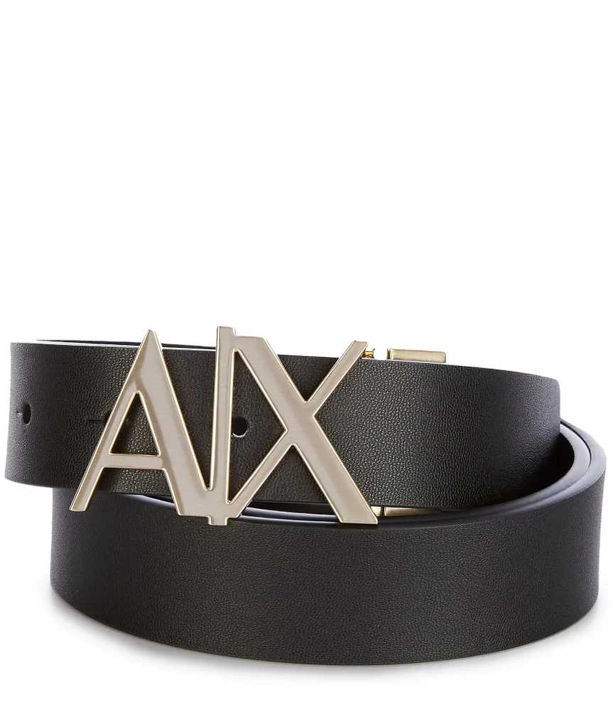 Armani Exchange AX 1 double Leather Belt CoolSprings Galleria