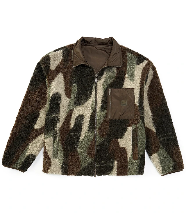 Armani Exchange Reversible Sherpa Camo Full-Zip Jacket | Liberty