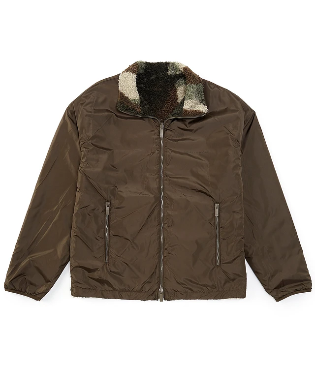 Armani Exchange Reversible Sherpa Camo Full-Zip Jacket | Liberty