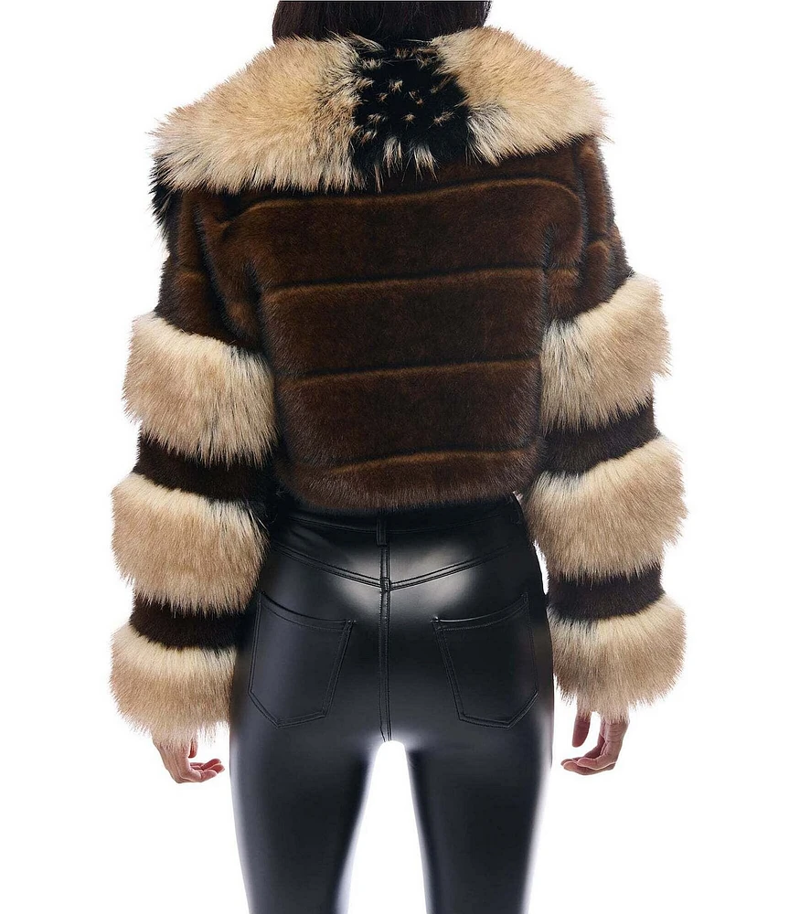 Azalea Wang Portia Faux Fur Collared Filled Jacket