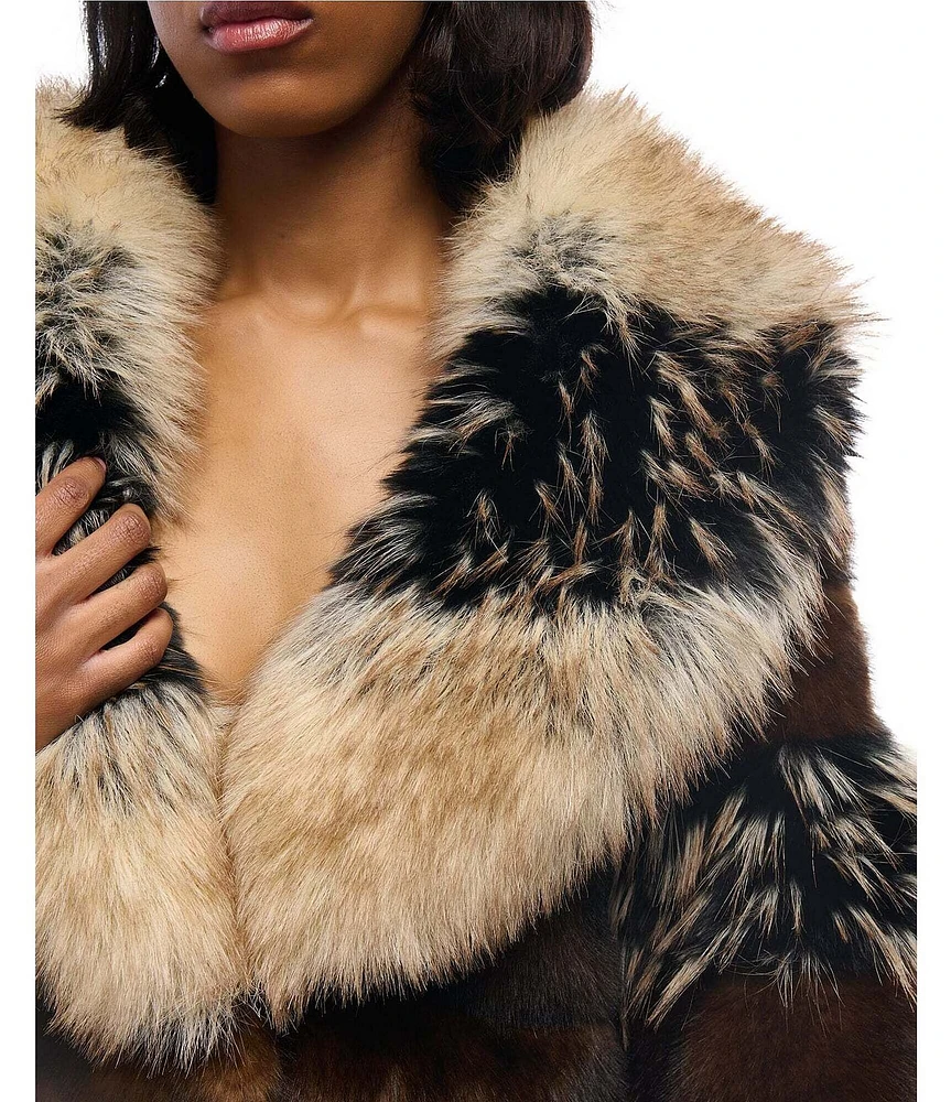 Azalea Wang Portia Faux Fur Collared Filled Jacket at