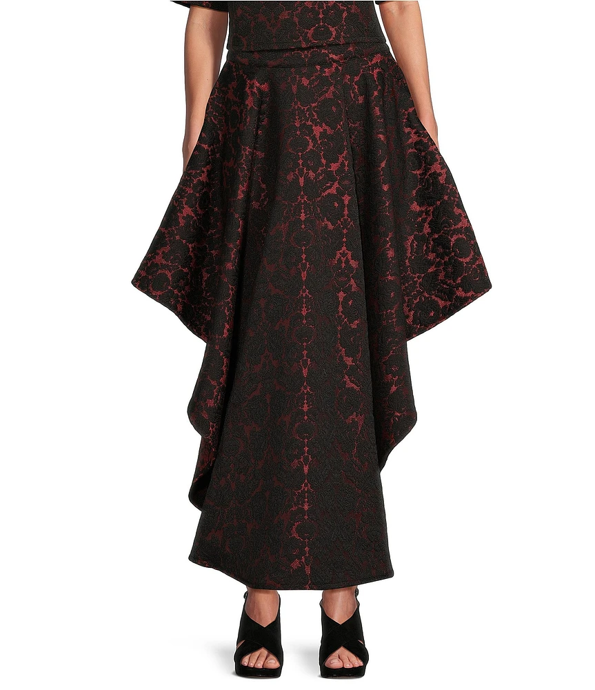 Bryn Walker Grange Brocade Rosa Nera Print High Low Bryn Walker Grange Brocade Rosa Nera Print High Low
