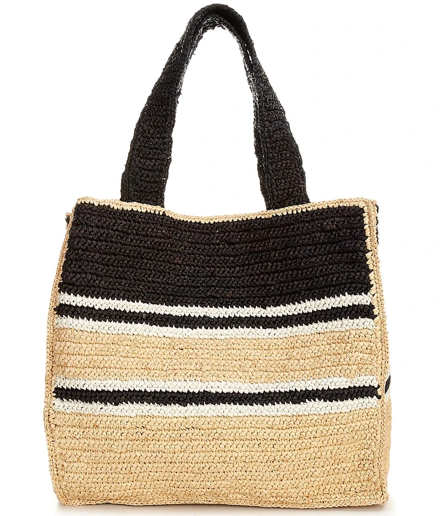 Btb Los Angeles Azalia Raffia Floral Small Tote Bag at