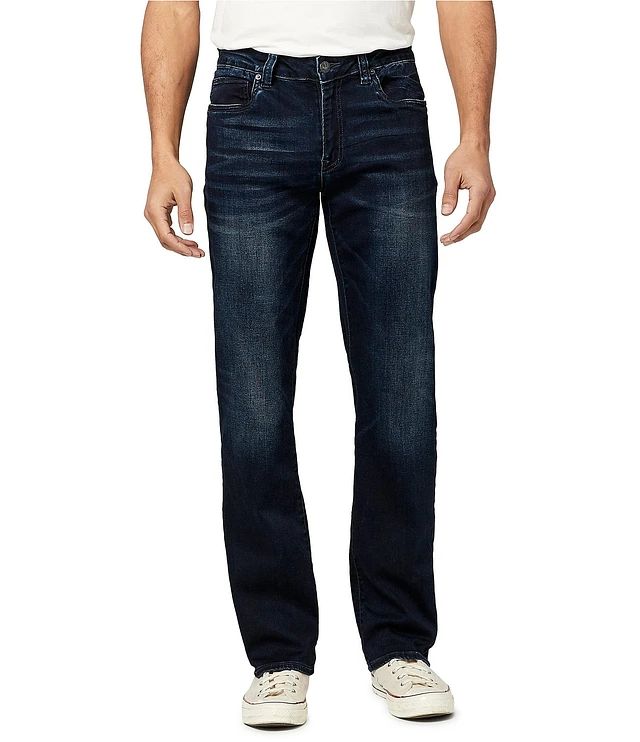 【U LAN】Dave Brushed Straight Fit Denim Pants Relaxed Straight Driven Men's Jeans in Sanded Blue – Buffalo