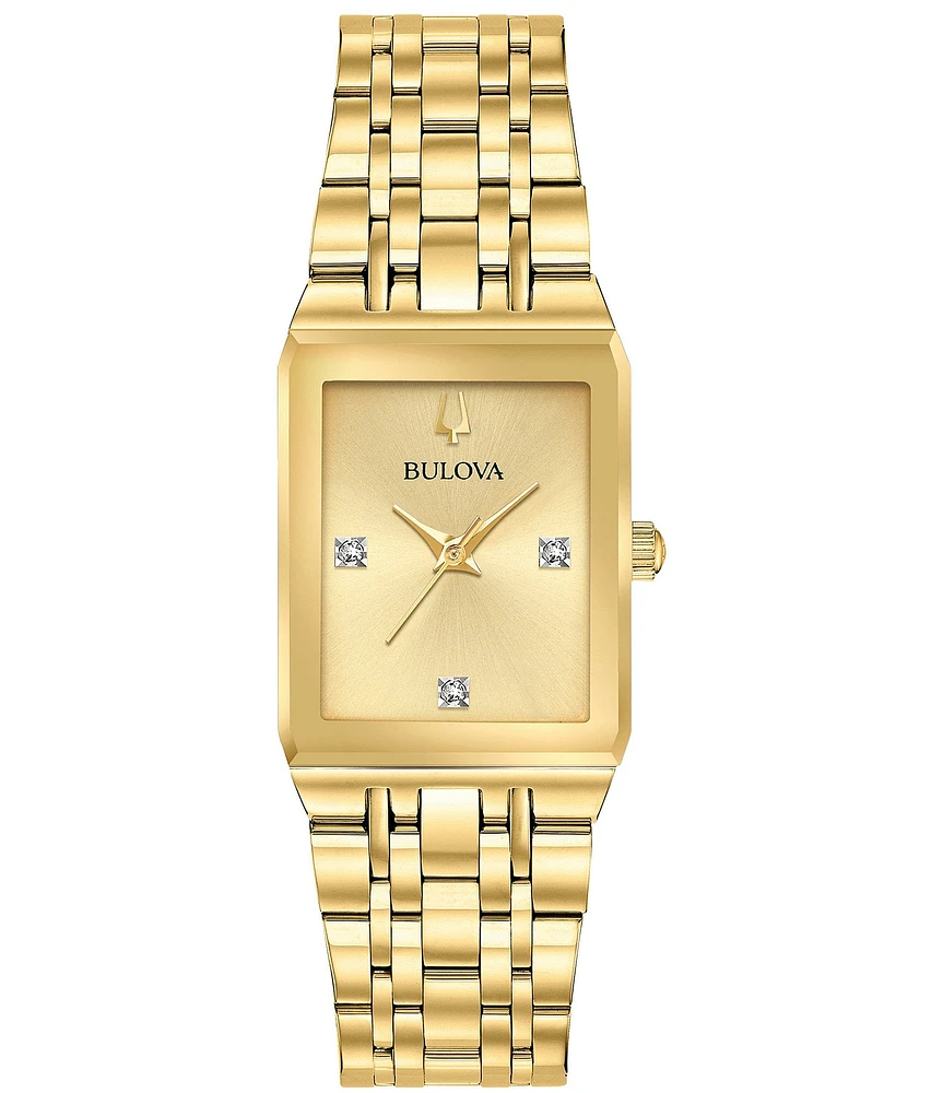 Bulova Women's Quadra Quartz Analog Gold Tone Stainless