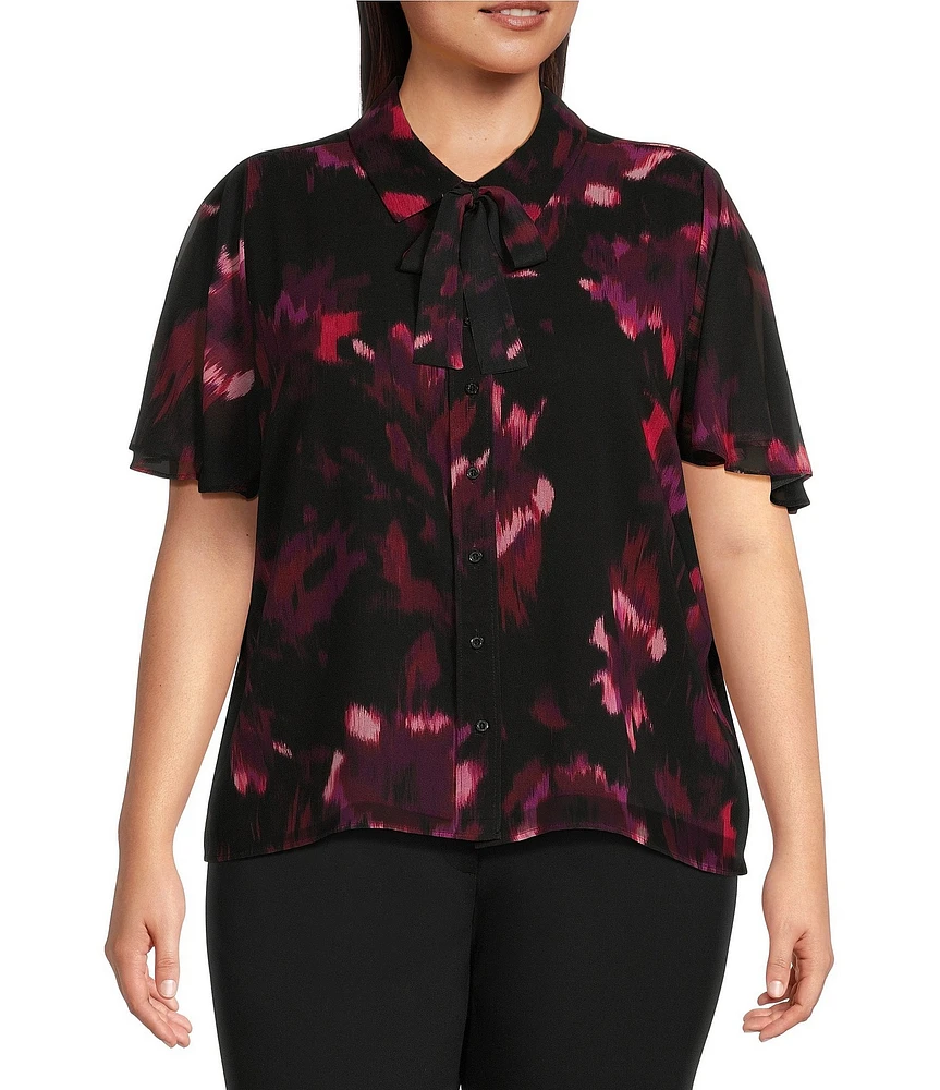 Calvin klein short sleeve blouse outlet