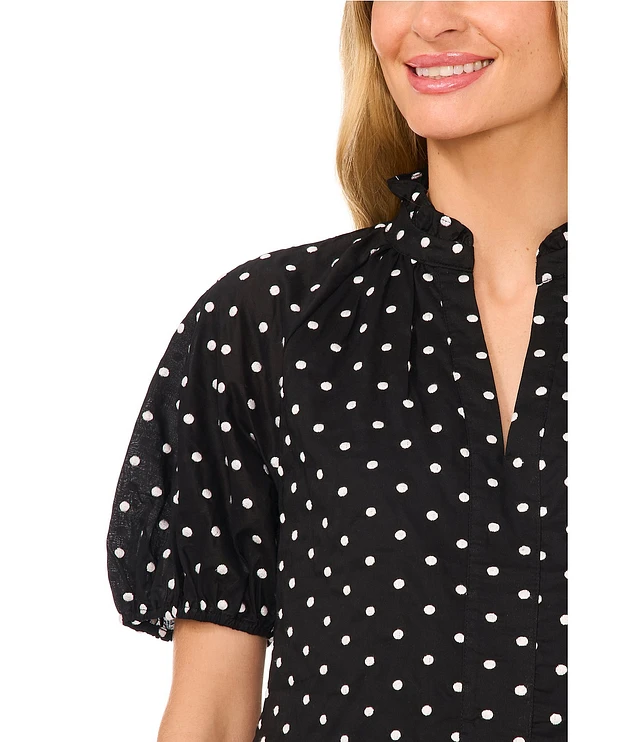 Dillards polka dot blouse shop