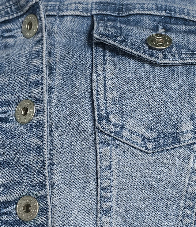 Chelsea and violet puff sleeve denim jacket shop