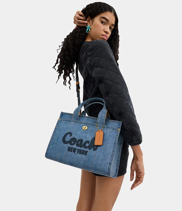 Coach Cargo Patchwork Denim Tote Bag | Neiman Marcus